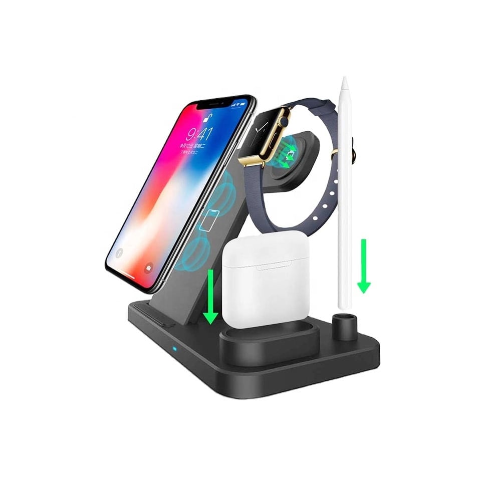 10W 4 In 1 Fast Wireless Charging Station 10W 4 In 1 Fast Wireless Charging Station