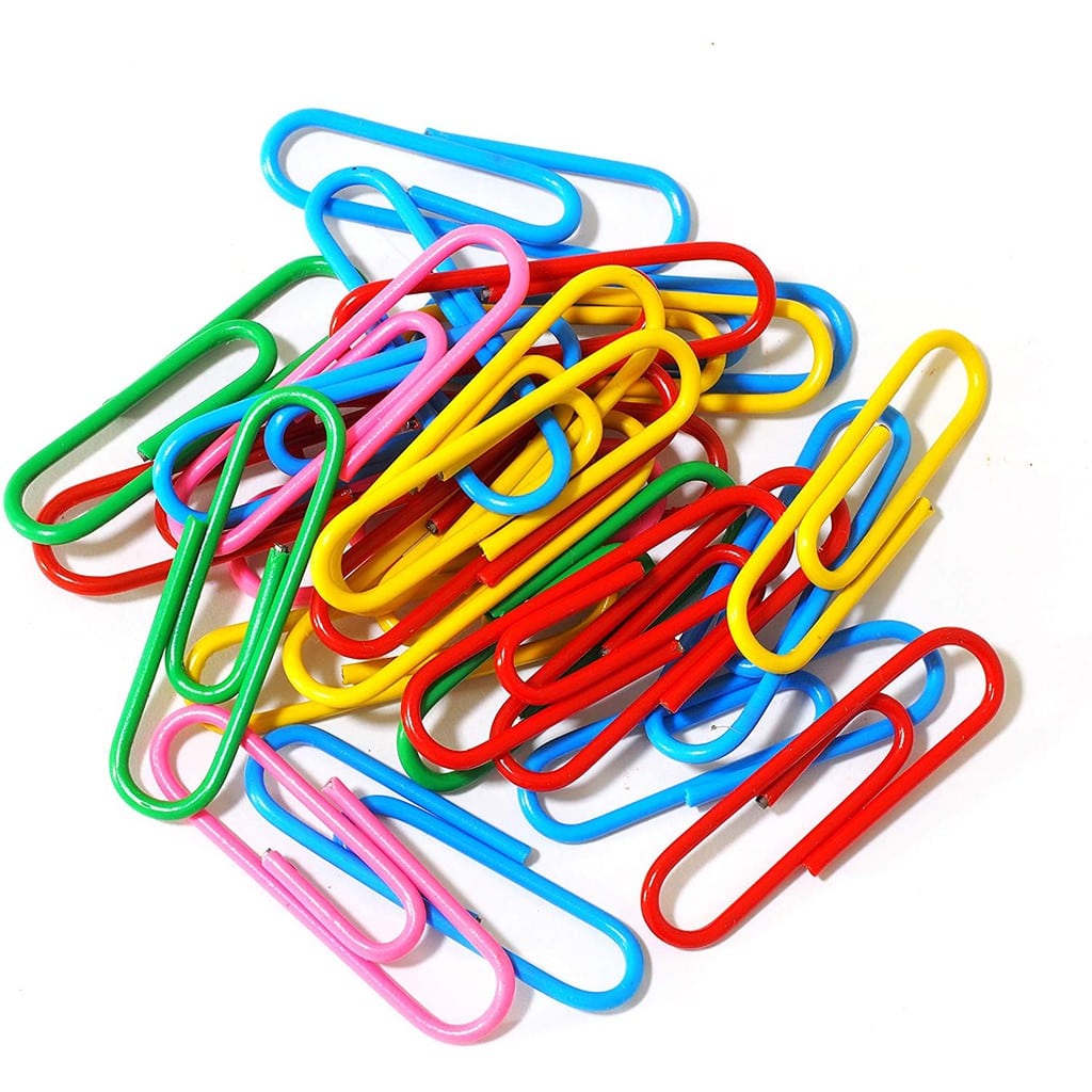 60pc Color Paper Clips- 1.9 60pc Color Paper Clips- 1.9