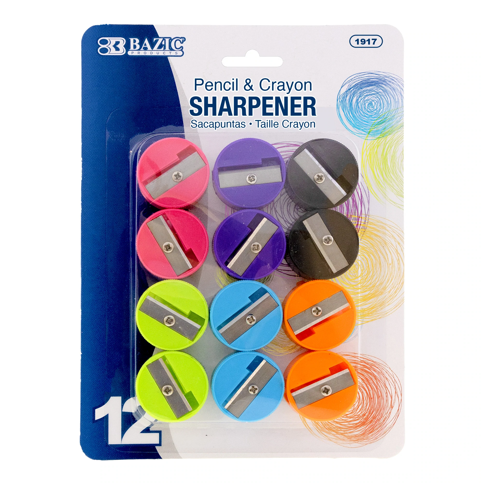 Single Blade Round Pencil Sharpener (12/Pack) Single Blade Round Pencil Sharpener (12/Pack)