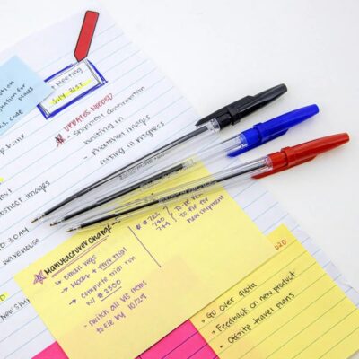 Pure Assorted Color Stick Pen (12/Pack)