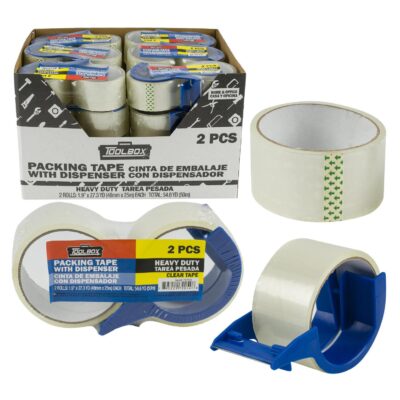 2pc Packing Tape W/ Dispenser