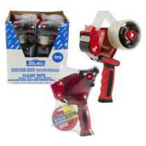 2pc Packing Tape W/ Dispenser- Clear