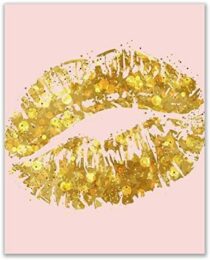 Inspirational Fashion Prints - Set of 6 (8x10) Pink and Gold Wall Art Quotes