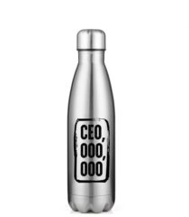 CEO,000,000 17oz Stainless Steel Water Bottle Silver