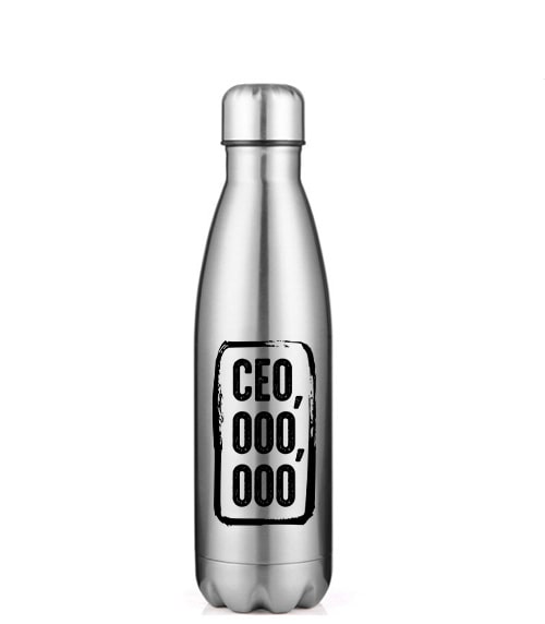 CEO,000,000 17oz Stainless Steel Water Bottle Silver CEO,000,000 17oz Stainless Steel Water Bottle Silver