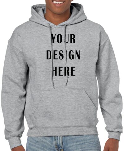 Customizable Men’s Hoodie Grey