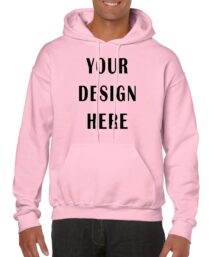 Customizable Men’s Hoodie Pink