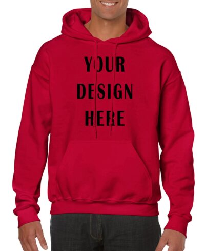 Customizable Men’s Hoodie Red