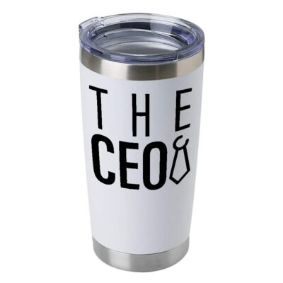 The CEO 20 Ounces Insulated Vacuum Sealed Tumbler White