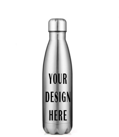 Customizable 17oz Stainless Steel Water Bottle Silver